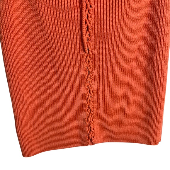 Vintage Ralph Lauren Crochet Knit Tank Top 90's Y2K Orange Casual Size Large - Picture 7 of 8